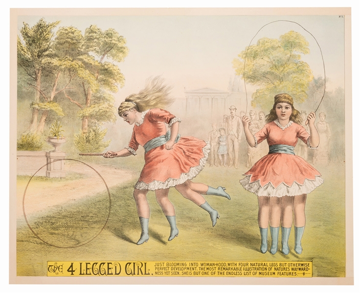 P.T. Barnum’s and Great London Combined. 4-Legged Girl.