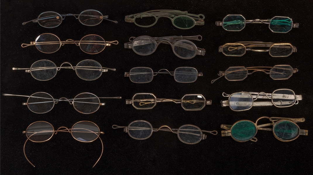 Large Group of Antique Spectacles.