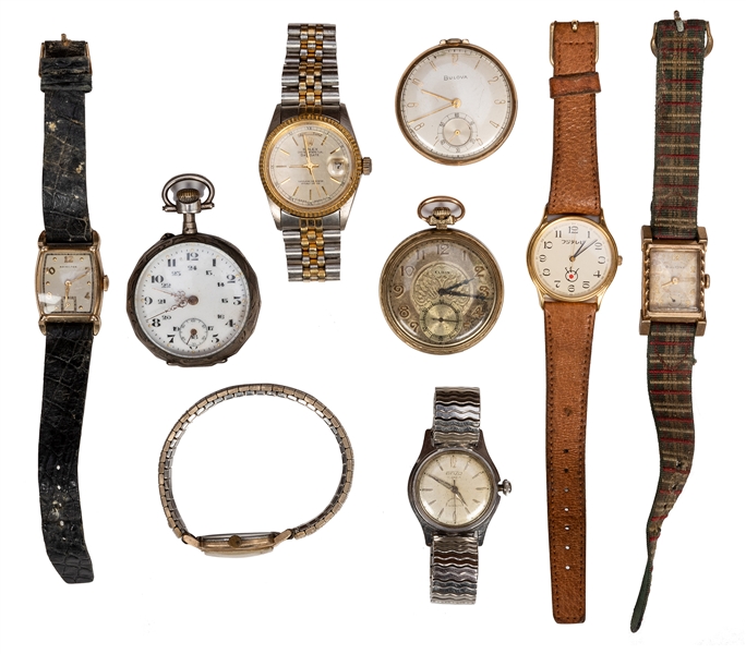 Group of Ten Timepieces.