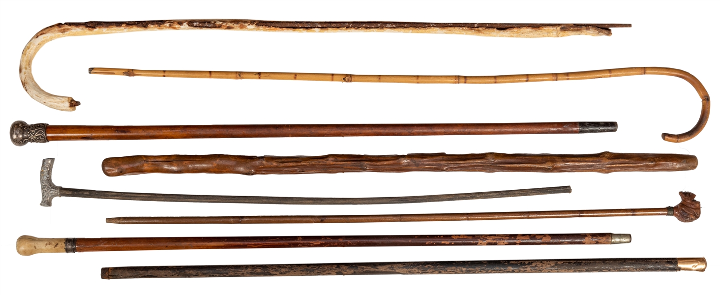 Collection of Antique Walking Sticks.