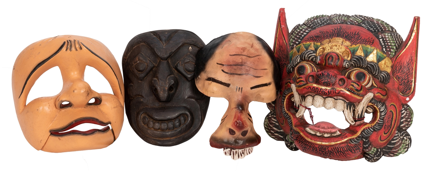 Four Decorative and Theatrical Masks.