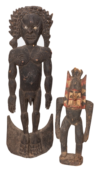 Two African Wood Carvings. 