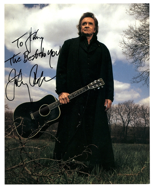 Johnny Cash Inscribed and Signed Photograph.