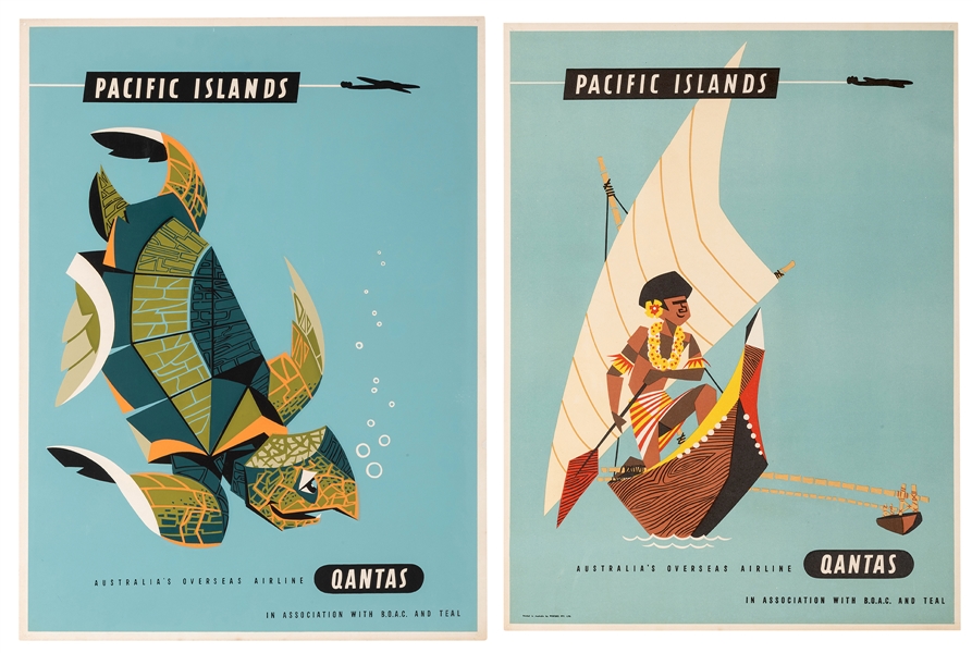 Pacific Islands. Qantas. Two Posters.