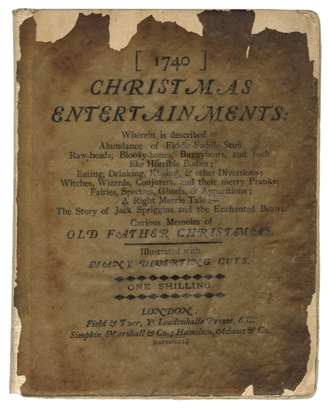 Christmas Entertainments 1740 (The Vellum-Parchment Shilling Series of Miscellaneous Literature).
