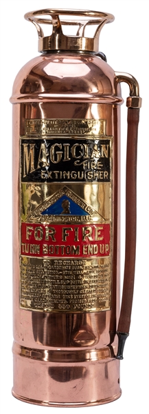 Antique Copper “Magician” Fire Extinguisher.