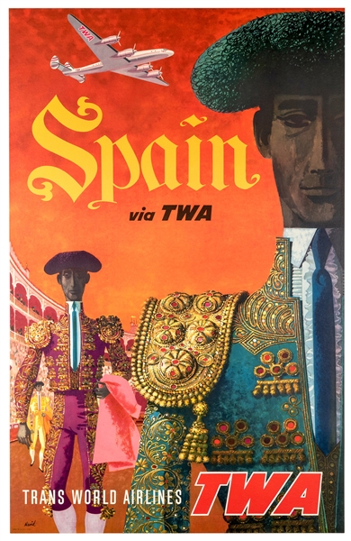 Spain via TWA.