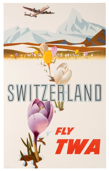 Switzerland. Fly TWA.