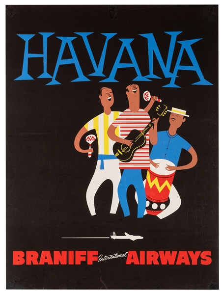 Havana. Braniff International Airways.