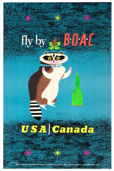 Fly BOAC. USA. Canada.