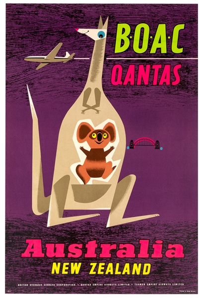 BOAC. Qantas. Australia New Zealand.