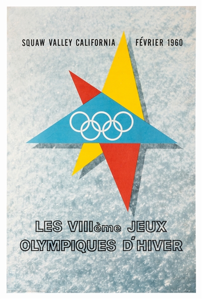 1960 Squaw Valley Winter Olympics Poster.