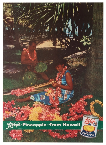 [Hawaii] Libby’s Pineapple from Hawaii Travel. Advertising Poster.