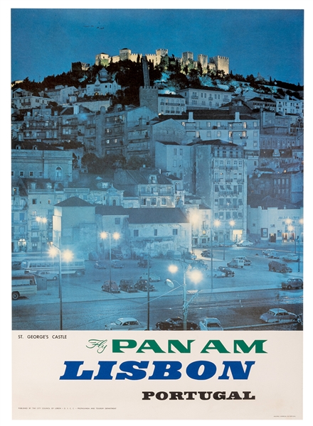 Lisbon Portugal. St. George’s Castle. Fly Pan Am.
