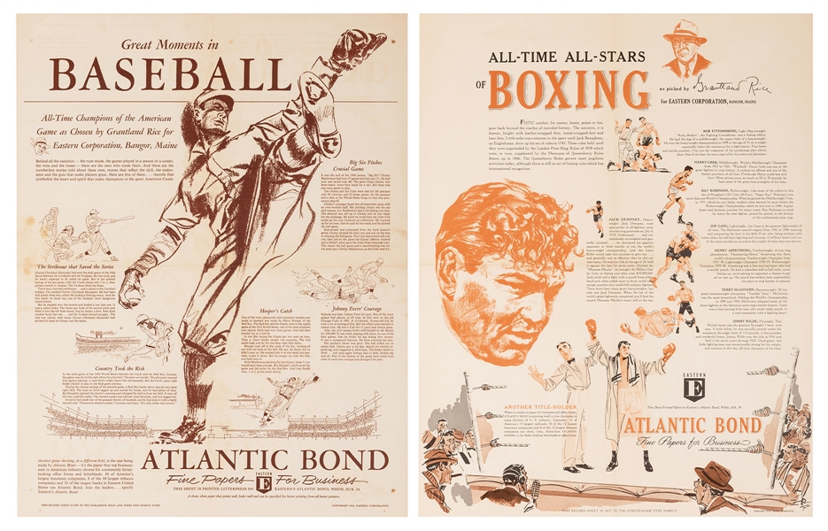 Eastern Corporation. Two Sports Posters.