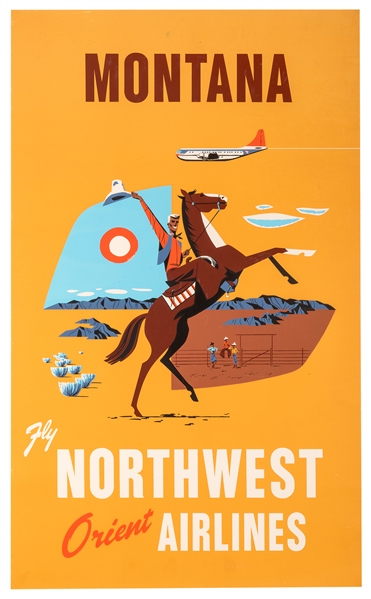 Montana. Fly Northwest Orient Airlines.