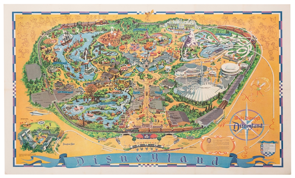 Disneyland Theme Park Guide Map.