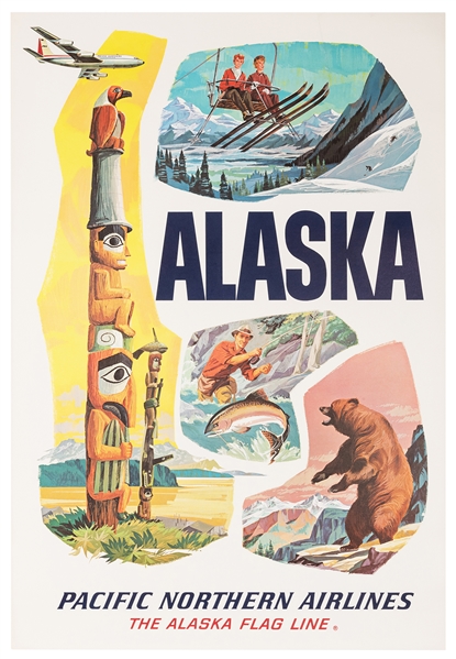 Alaska. Pacific Northern Airlines. The Alaska Flag Line.