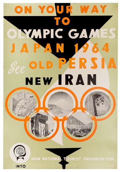 On Your Way to Olympic Games Japan 1964 See Old Persia. New Iran.