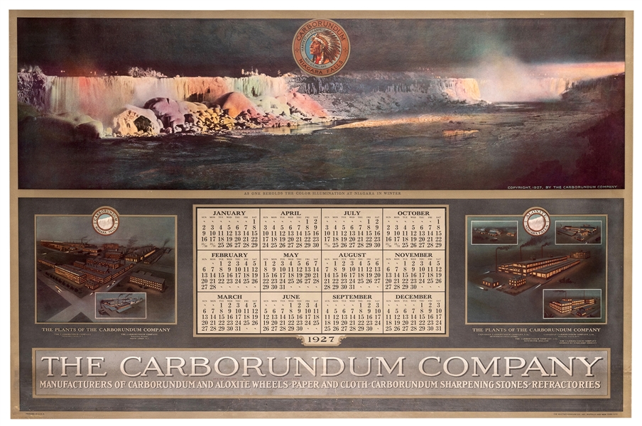 The Carborundum Company Niagara Falls. 1927 Calendar.