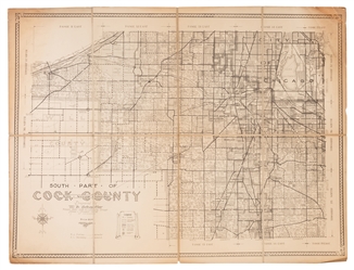 M.B. Schaeffer. Map of the South Part of Cook County. 1936.