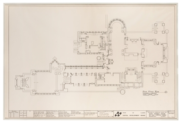 First Floor Plan to Frank Lloyd Wright’s Dana Thomas House.