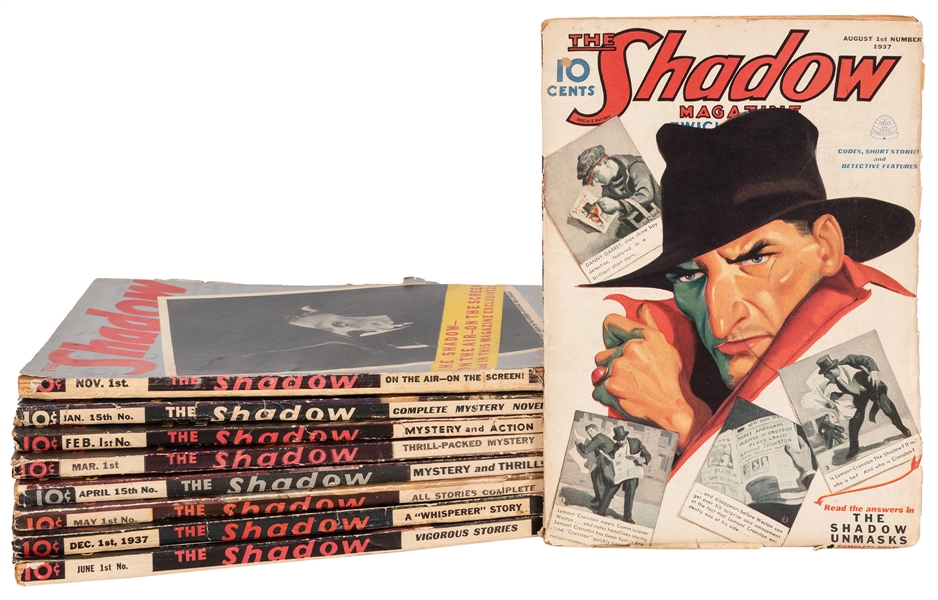 The Shadow. 1937. Nine Issues.