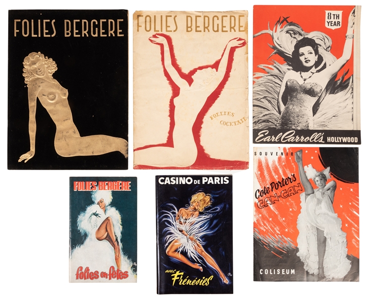 Folies Bergere. Five Souvenir Programs.