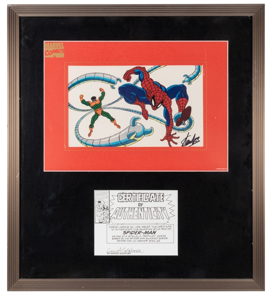 Spider-Man Animation Print Signed by Stan Lee.