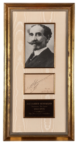 Framed Alexander Herrmann Autograph.