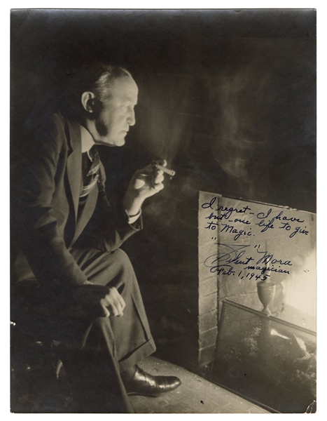 Inscribed and Signed Portrait of Silent Mora.