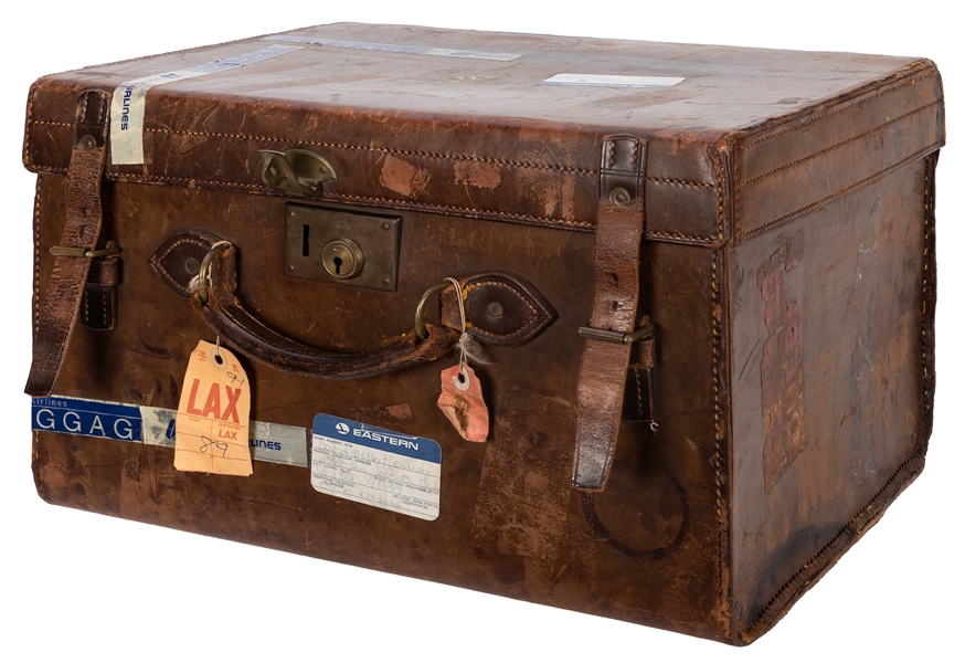 Doug Henning’s Small Leather Traveling Trunk.