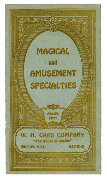 W.H. Card Company Magical and Amusement Specialties.