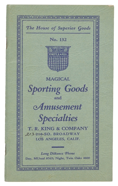 T.R. King & Co. Magical Sporting Goods and Amusement Specialties.