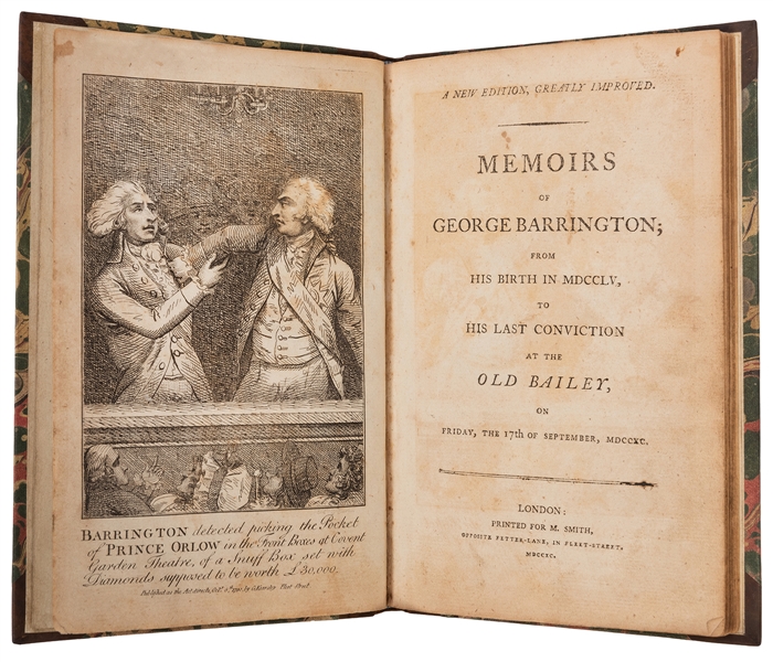 Memoirs of George Barrington; from His Birth in MDCCLV to His Last Conviction at the Old Bailey, 1790. A New Edition.