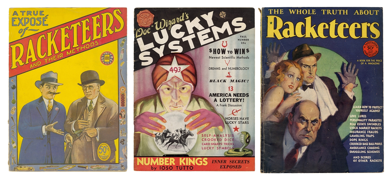 Three Vintage Pulps on Gambling and Racketeering.