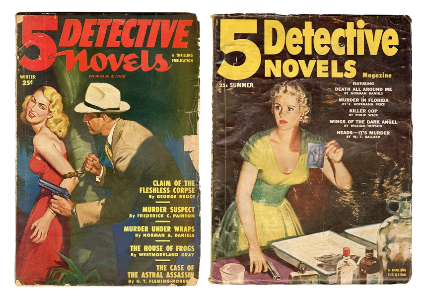 5 Detective Novels Magazine. Two Issues.