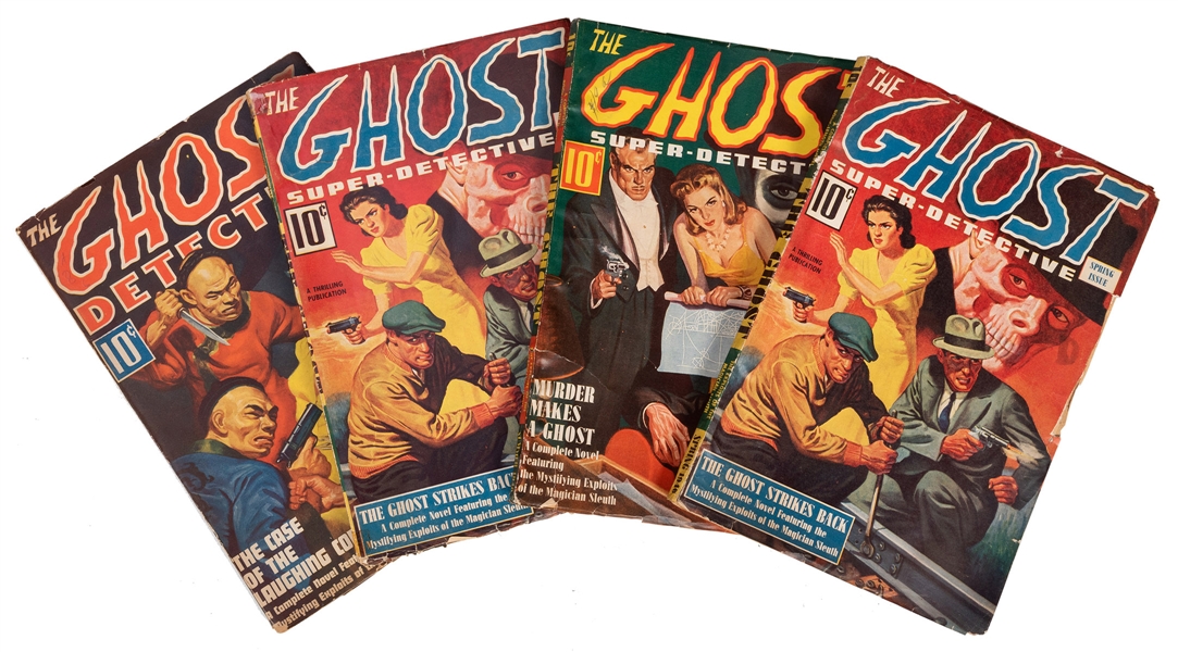 Ghost Detective. Four Pulps.