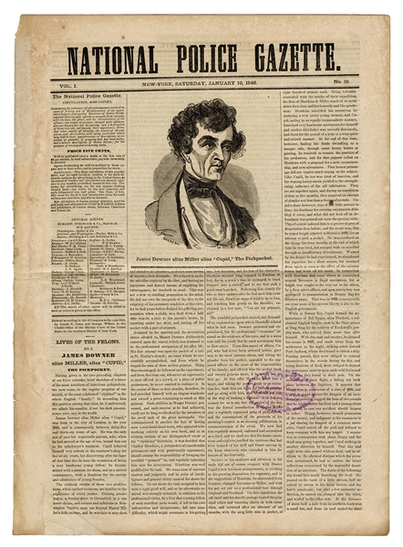 National Police Gazette. Vol. 1 No. 18. 1846.