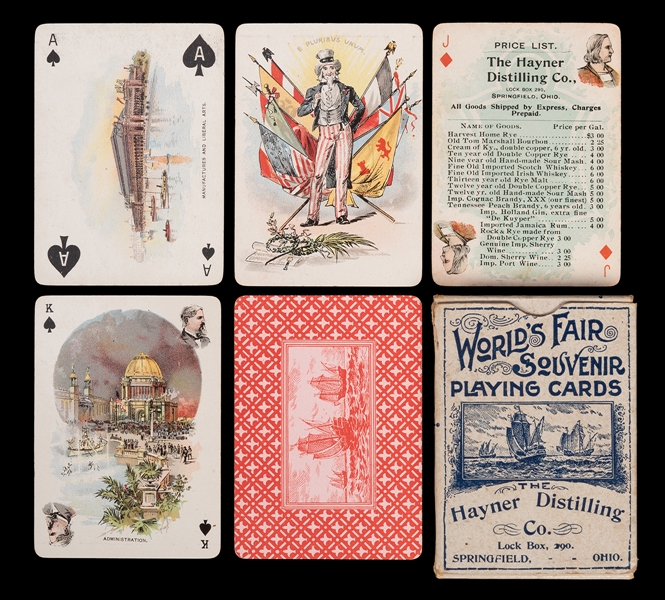 World’s Fair Souvenir Playing Cards / Hayner Distilling Co.