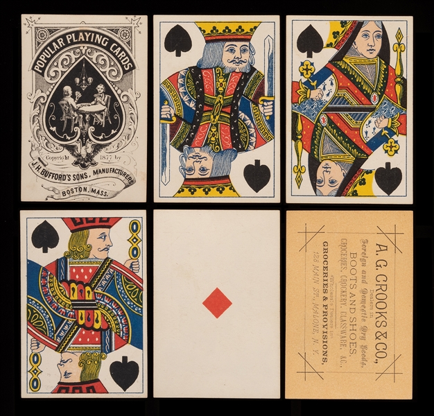 Popular Playing Card Co. Advertising Playing Cards.  (600) 800/1,200