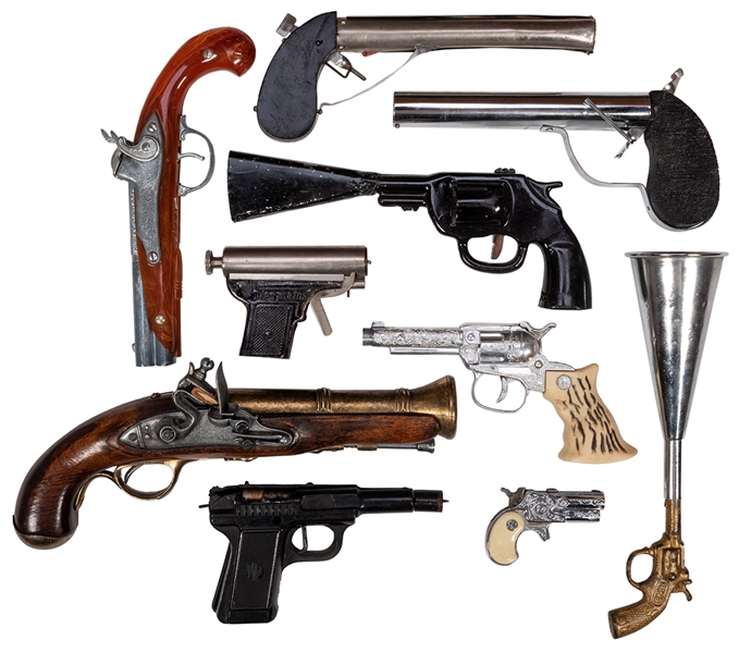 Group of 10 Magicians’ Trick and Novelty Pistols.