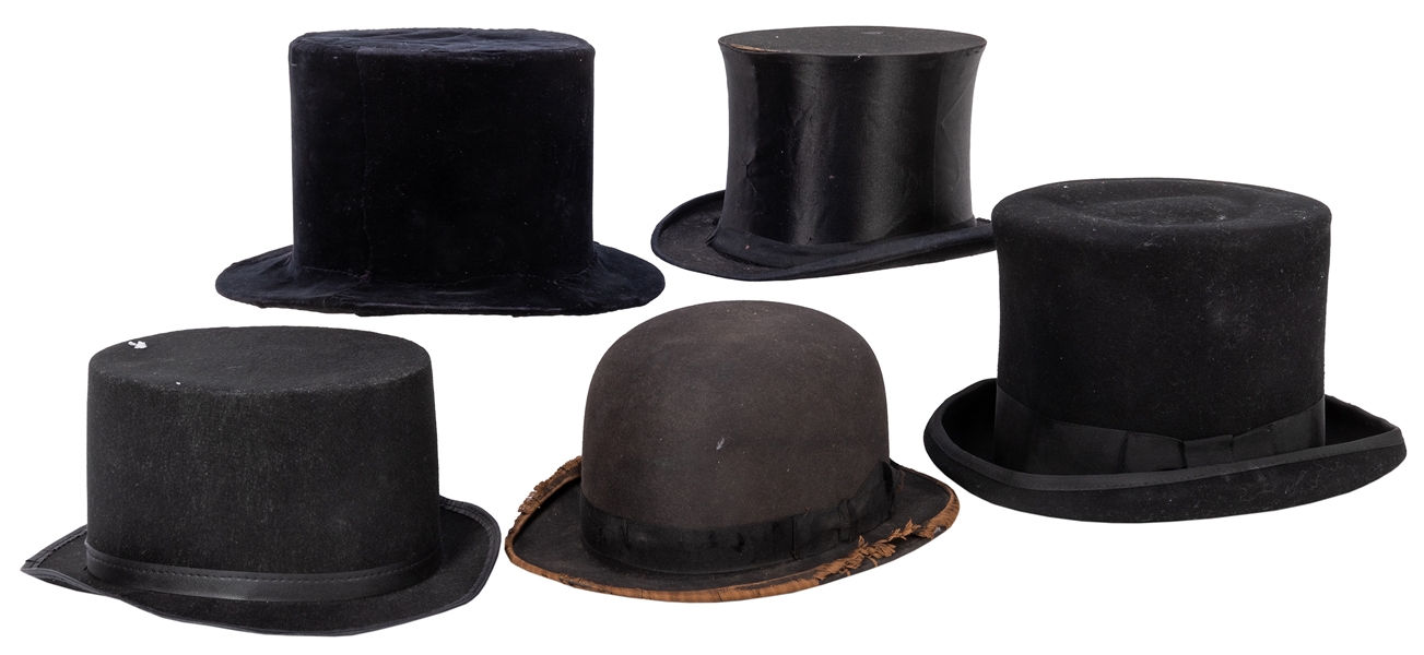 Collection of Magicians’ Top and Bowler Hats.