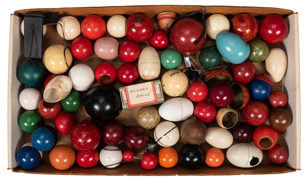 Accumulation of Over 100 Vintage Magicians’ Billiard Balls and Associated Gimmicks.