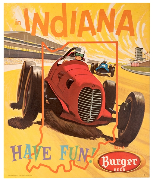 Burger Beer. Have Fun in Indiana. Cincinnati/Akron, ca. 1955. 