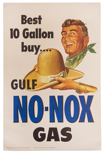 Gulf No-Nox Gas. Circa 1950s.