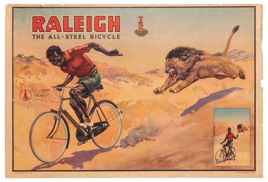 Raleigh. The All-Steel Bicycle. Nottingham: J. Howitt & Son, ca. 1950s. 