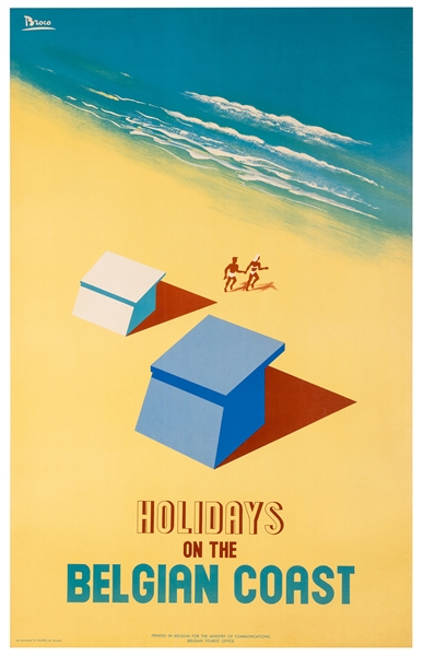 Broco, Andre Brocorens (1914-1997). Holidays On the Belgian Coast. 