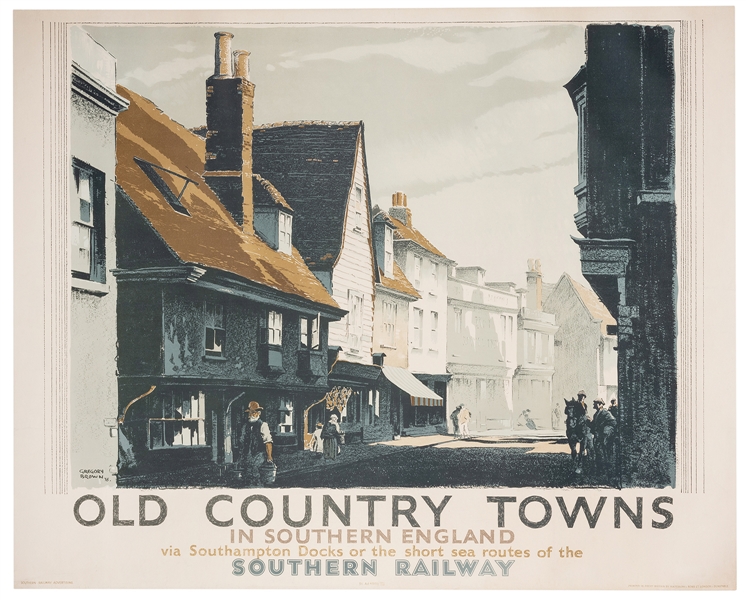 Brown, Gregory (1887-1941). Old Country Towns in Southern England. Southern Railway. 