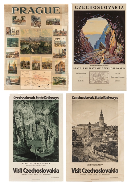 Four Czechoslovakian Railways / Travel Posters. 